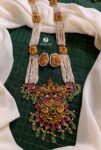 Pearl Rani Haram with earrings