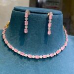 Pink and white stone Necklace